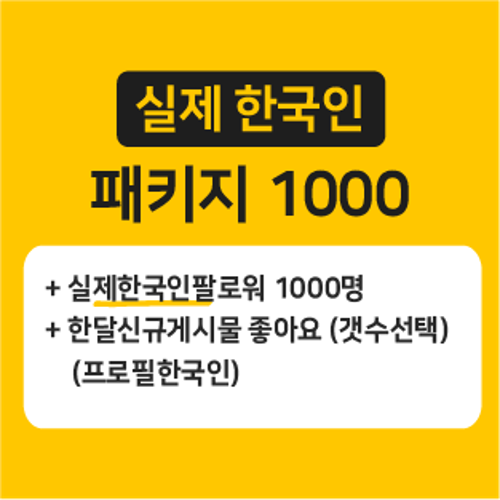 실제 한국인 패키지1000