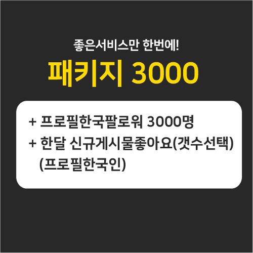 [한국인] 프로필한국인패키지3000